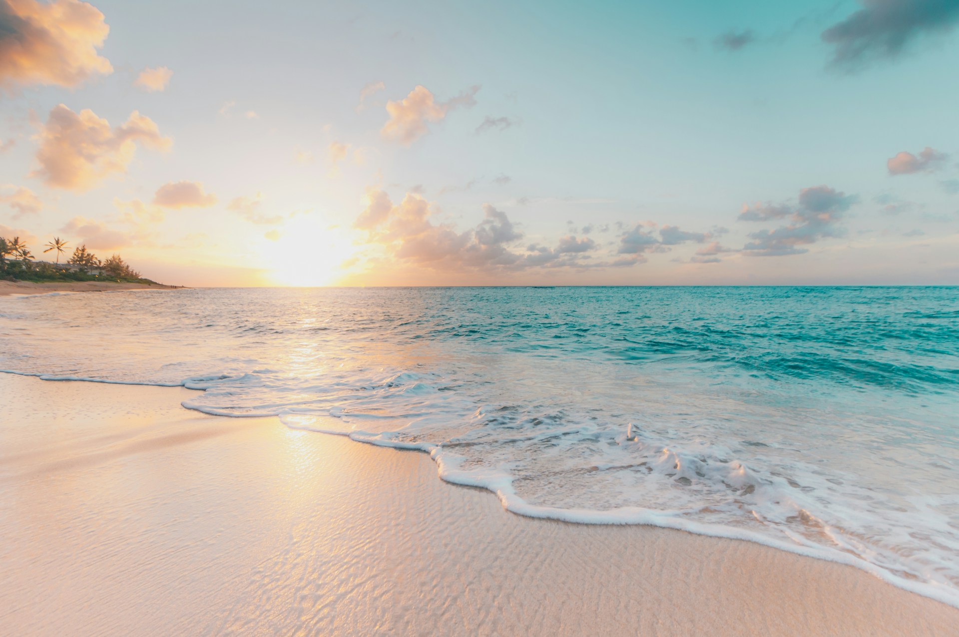 Ghana's Atlantic shore at golden hour